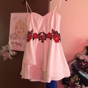White Strapless Cocktail dress